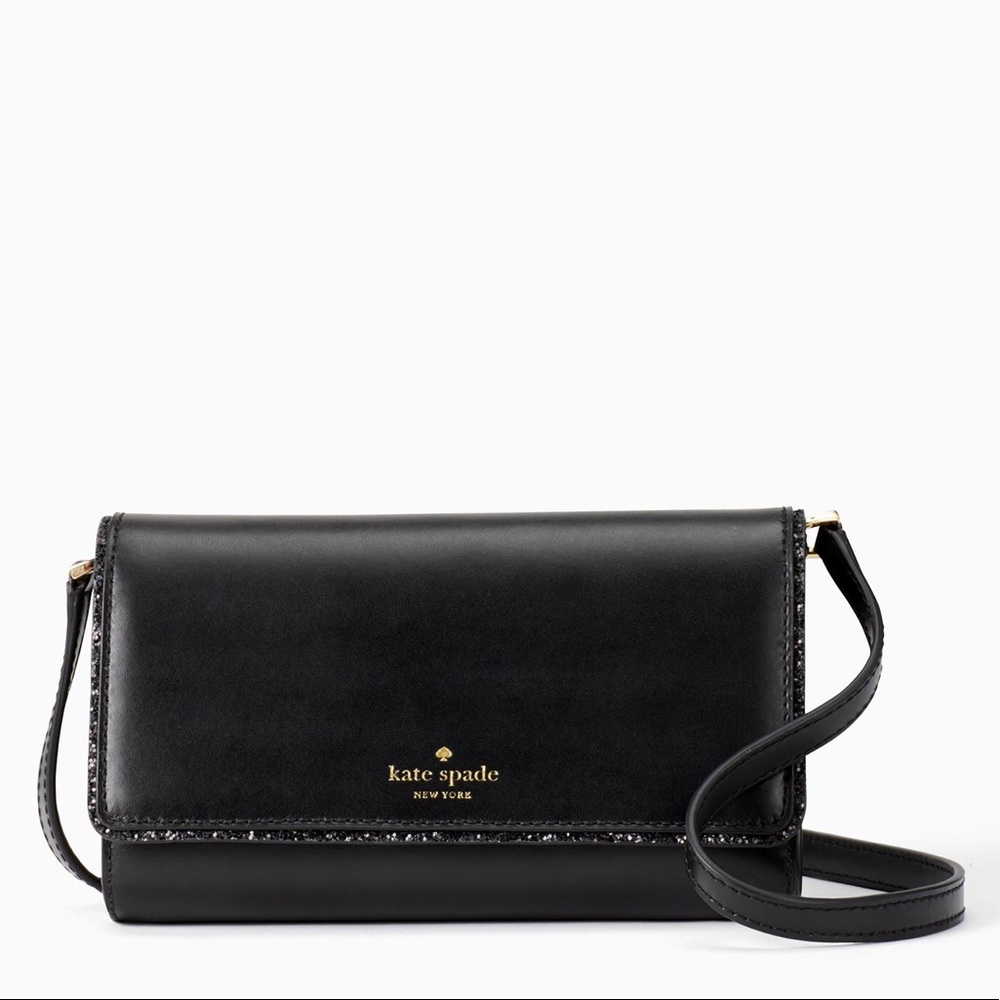 Kate Spade Black Leather Crossbody/Clutch